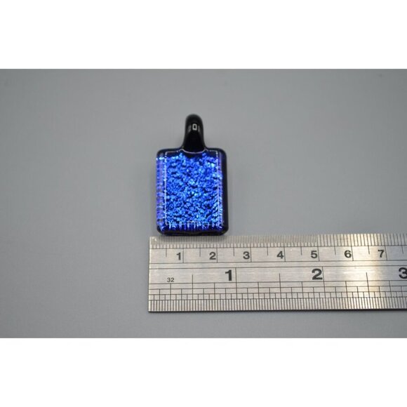 Cobalt Blue Glass Cuff Bracelets & Pendant Signed RWG Jewelry Set Ocean Sea - Picture 7 of 10